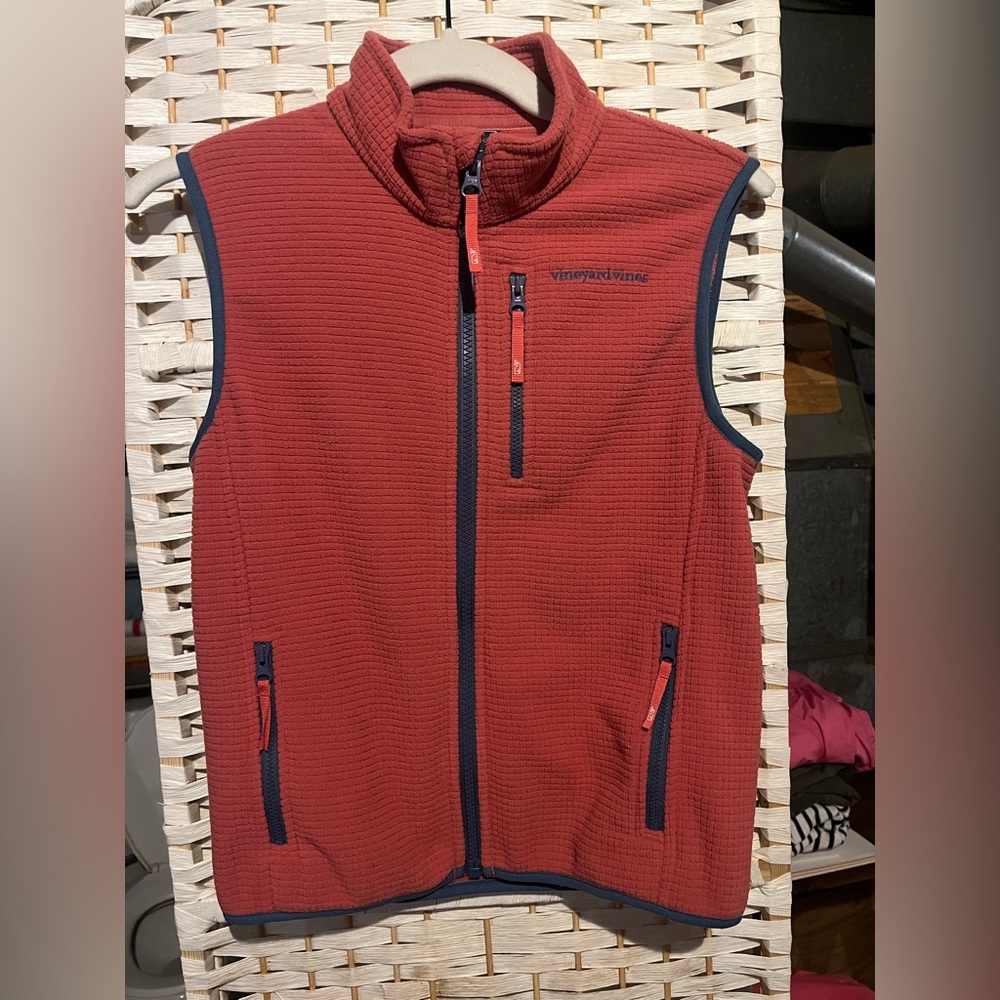 Vineyard Vines Textured Red Vest